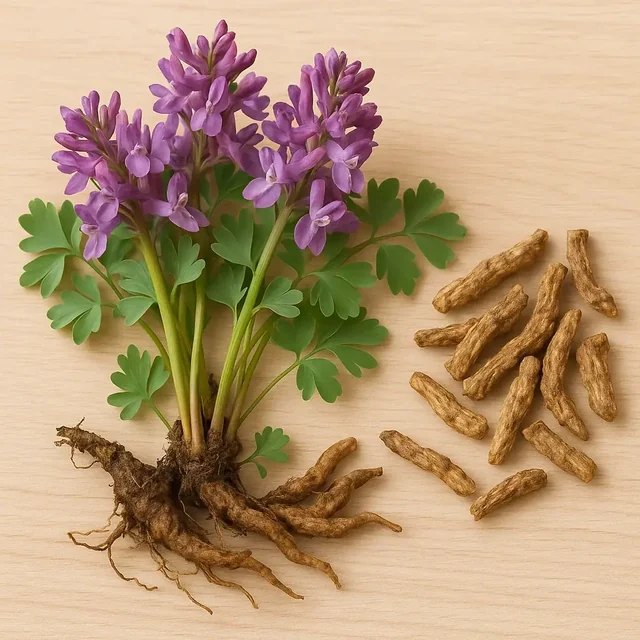 Corydalis root — photographed, not in the formula